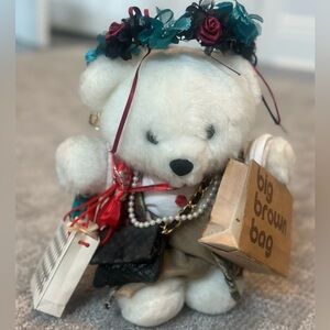 Handmade Couture Teddy Bear Shopping Fashionista One of a Kind Decor